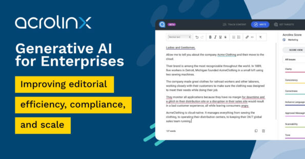 How enterprises can safely use generative ai with acrolinx