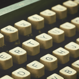 Photo of an old-fashioned computer keyboard