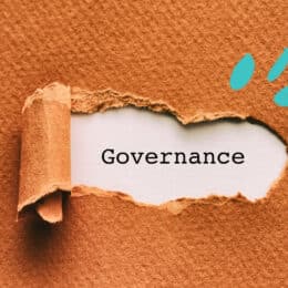 Visual illustrating the word governance scrapped in a manuscript to represent content governance.