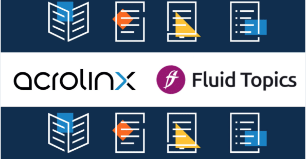 An image of the Acrolinx and Fluid Topics logos.