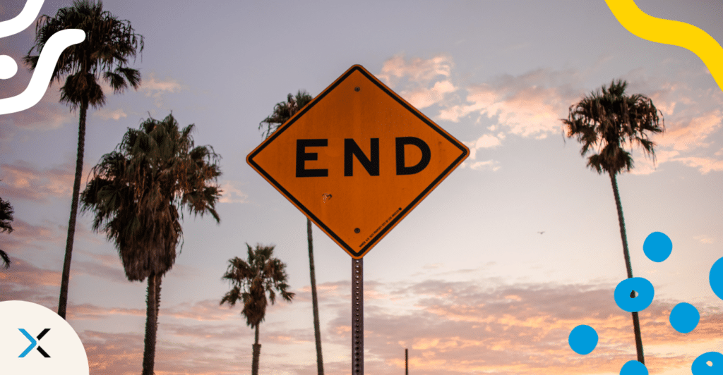 How is AI changing the world? The picture shows a traffic sign saying end representing fears of AI taking over the world.