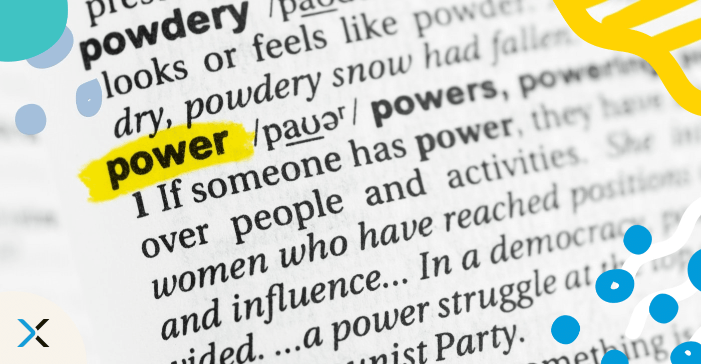 A close up of a dictionary page highlighting the word power representing why hiring a terminologist is important.